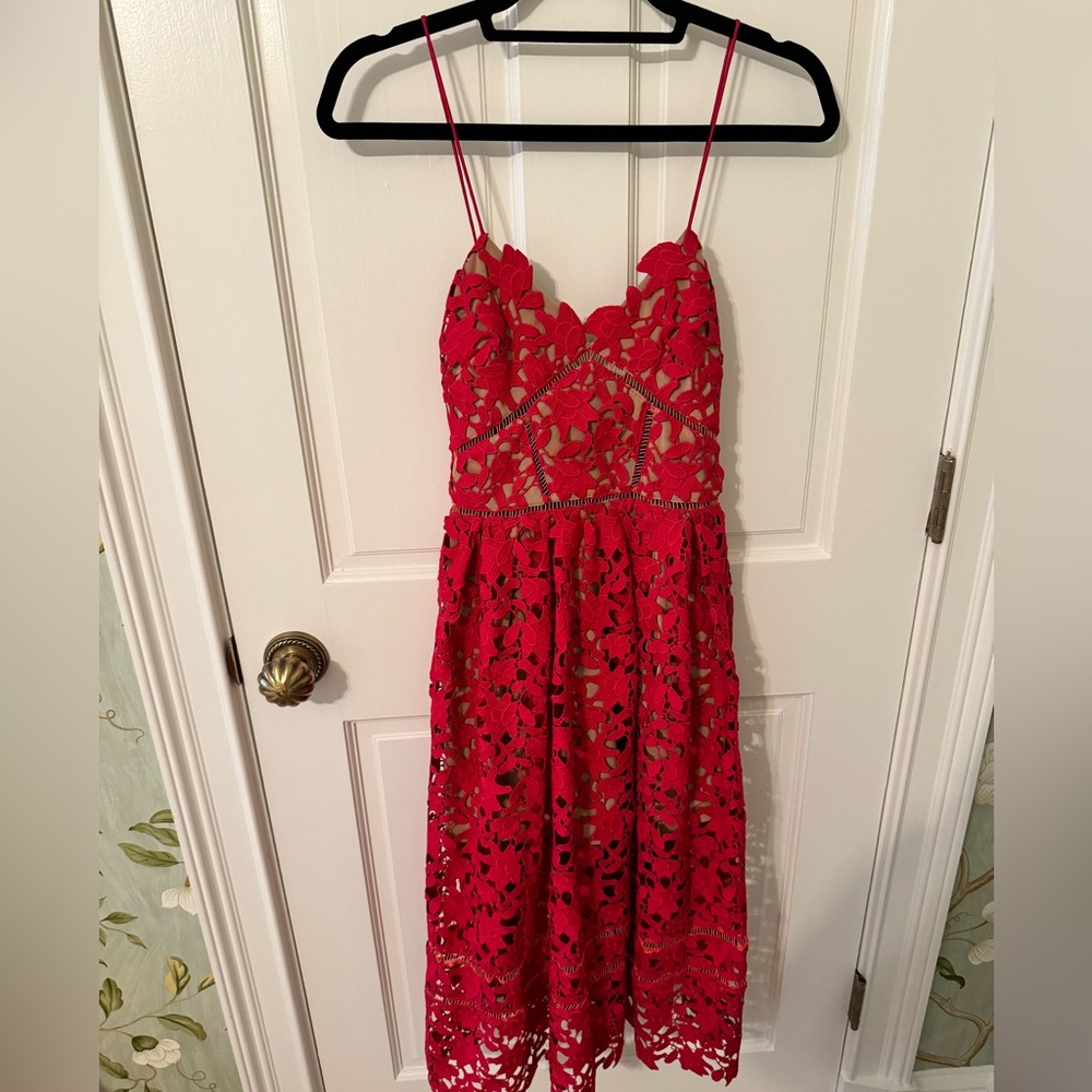 Red Self-Portrait Azalea Dress